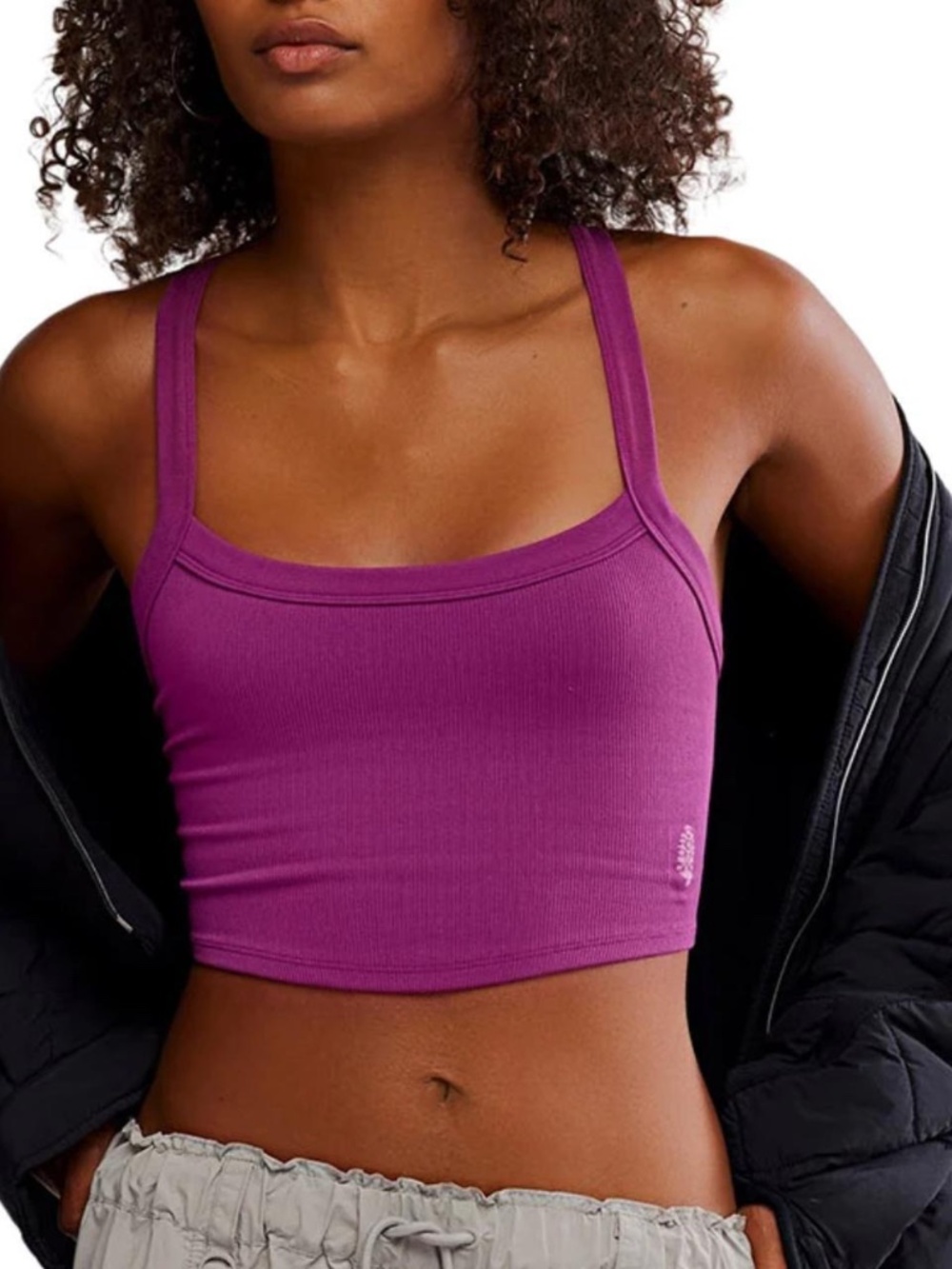 FP Movement Womens All Clear Solid Cami Mulberry Size M/L NWT